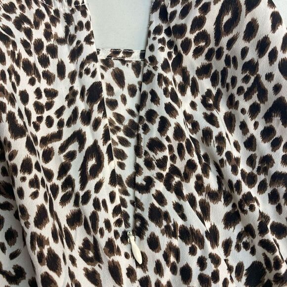VERY J Ruched Animal Print Midi Skirt Size Large  Hand Measures Smaller - Picture 7 of 10